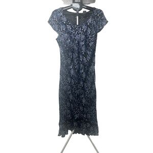 Lane Bryant Y2K Floral Pattern Short Sleeve Scoop‎ Neck A-line Dress Size 14/16